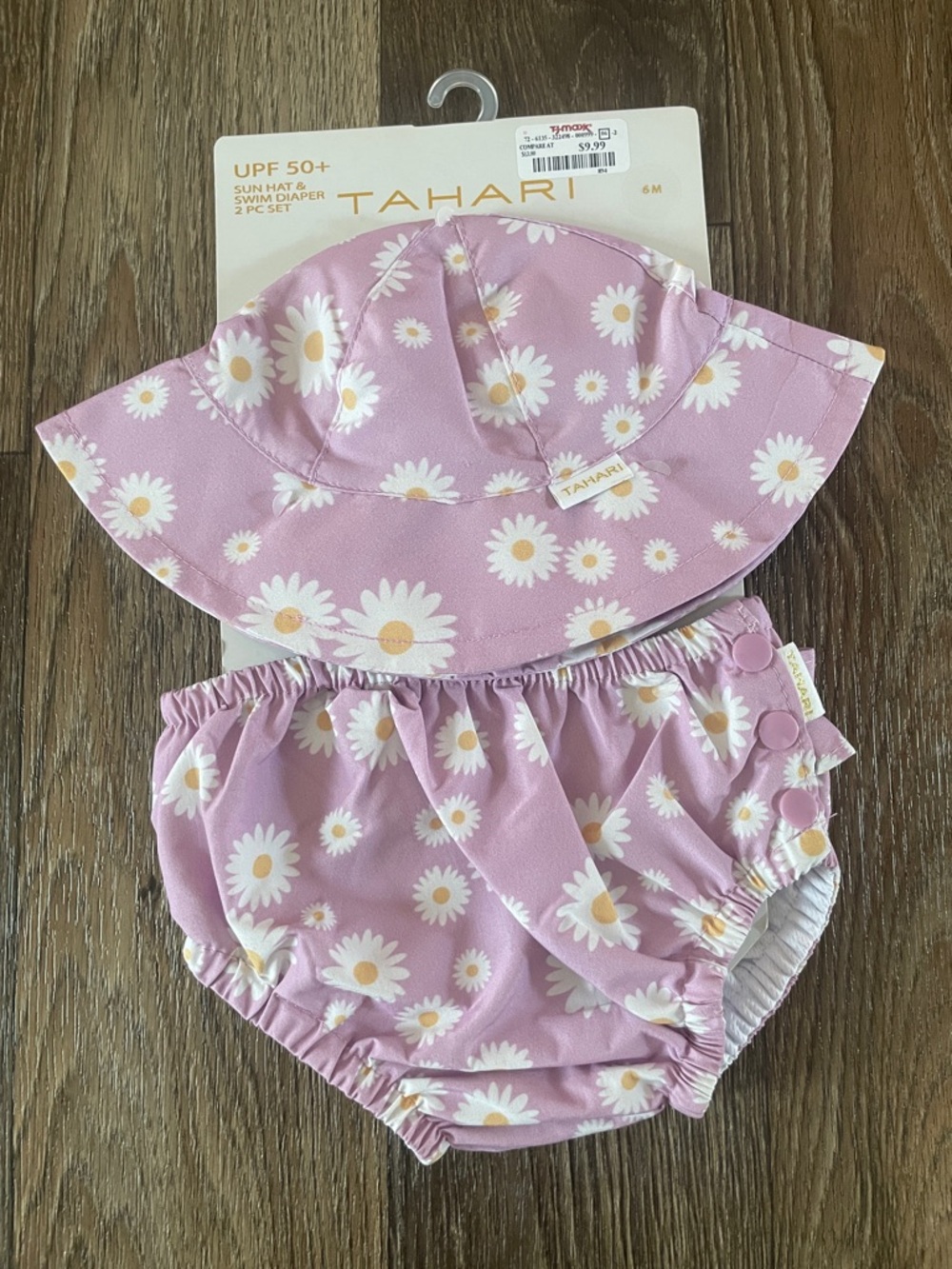Tahari Pink Daisy Sun Hat & Swim Bloomers Set